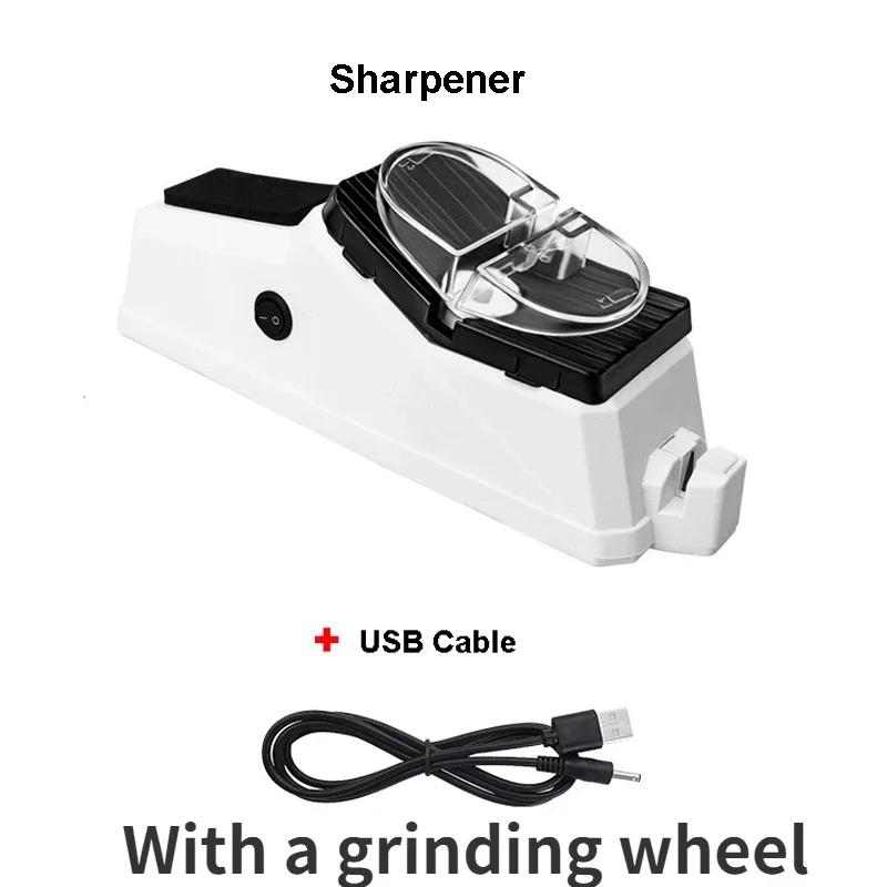Точилка для ножей Профессиональная USB Электрическая точилка для ножей Регулируемая для кухонных ножей Инструмент Заточка ножей Ножниц M