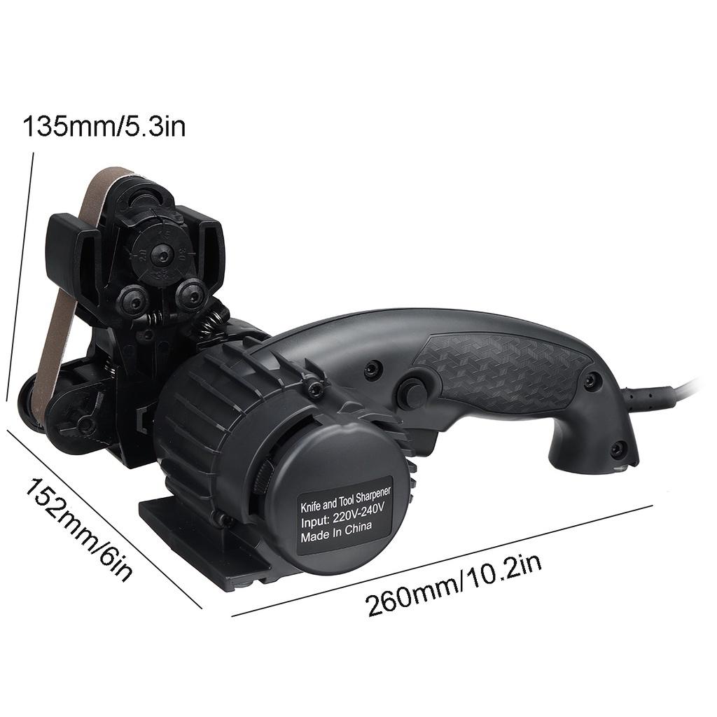 Регулируемая точилка для ножей, электрическая профессиональная точилка, каменный инструмент, автоматическая шлифовка для кухонных ножей, заточка черного цвета
